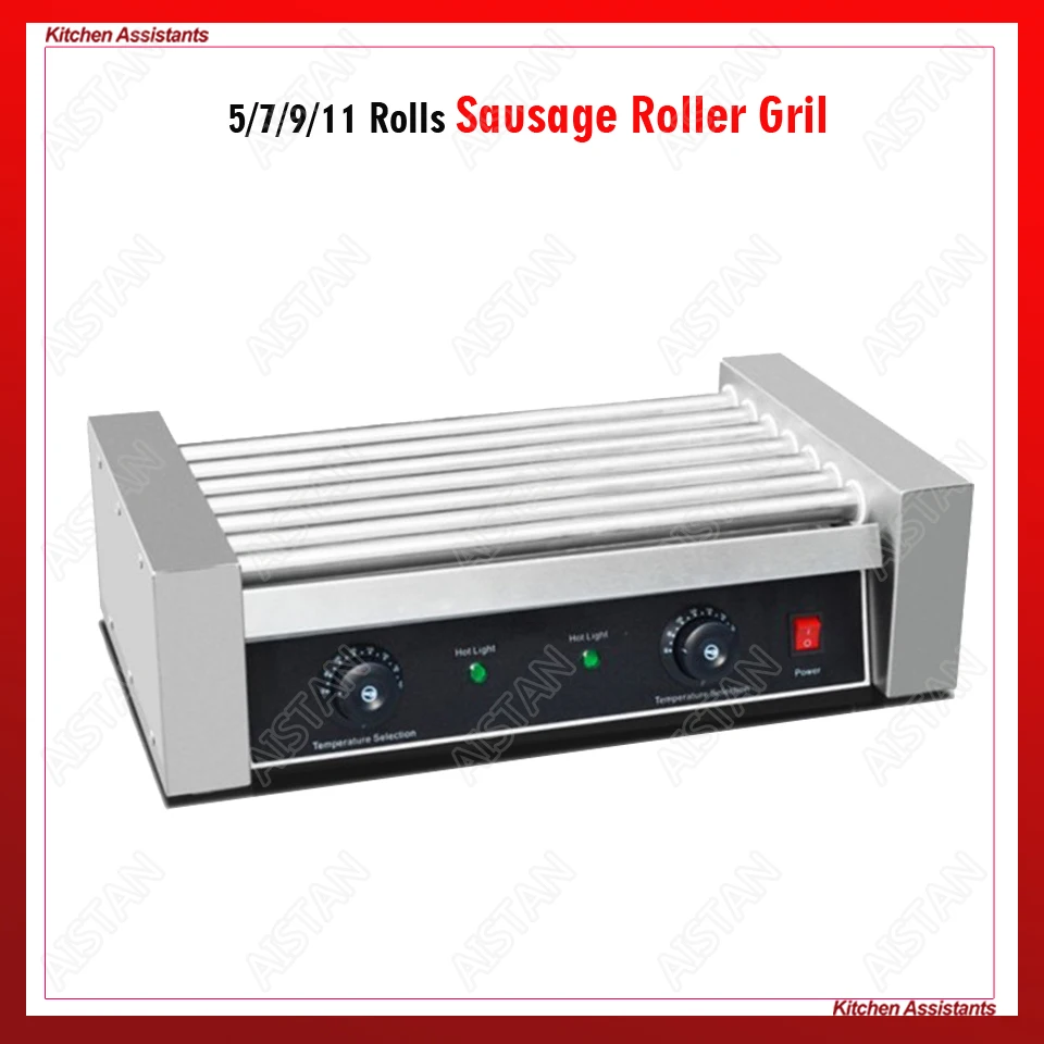 FY05 Electric Hot Dog Grill Machine Sausage Meat Ball Roller Cooking Machine Stainless Steel 5/7/9/11 Roller
FY05 Electric Hot Dog Grill Machine Sausage Meat Ball Roller Cooking Machine Stainless Steel 5/7/9/11 Roller