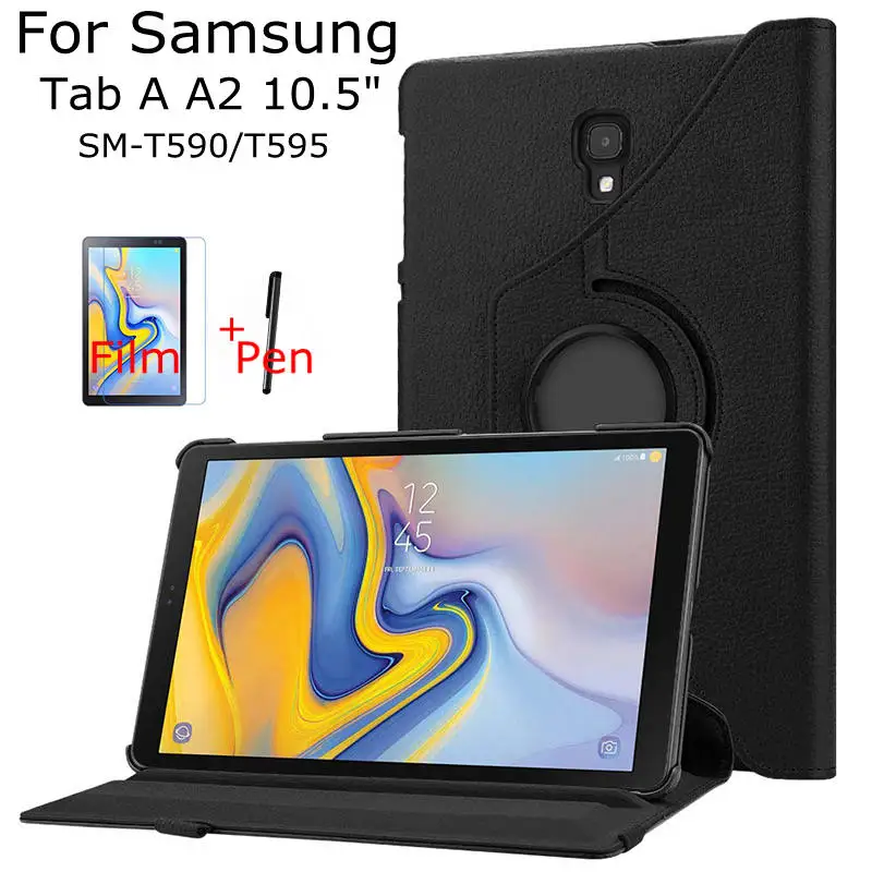 Вращающаяся подставка Smart PU кожаный чехол для планшета Samsung Galaxy Tab A A2 SM T590/T595 10 5