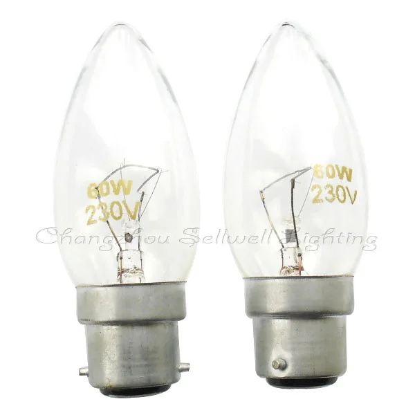 

Miniature bulb 230v 60w b22 transparent a422 sellwell lighting