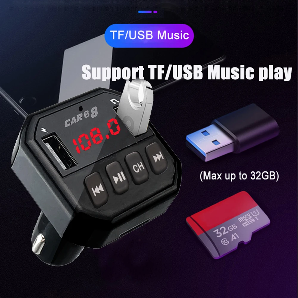 Car Mp3 Player Bluetooth Fm Transmitter Cigarette Charger Bluetooth Radio Transmitter FM Modulator LCD Dual USB Car Charger
Car Mp3 Player Bluetooth Fm Transmitter Cigarette Charger Bluetooth Radio Transmitter FM Modulator LCD Dual USB Car Charger