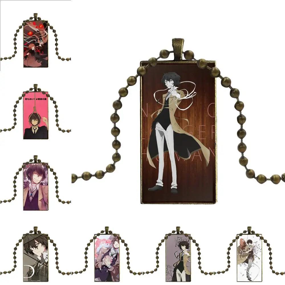 Design Fashion Vintage Glass Women Rectangle Necklace Pendants For Girls Best Gift Japan Anime Bungou Stray Dogs Dazai Osamu
Design Fashion Vintage Glass Women Rectangle Necklace Pendants For Girls Best Gift Japan Anime Bungou Stray Dogs Dazai Osamu
