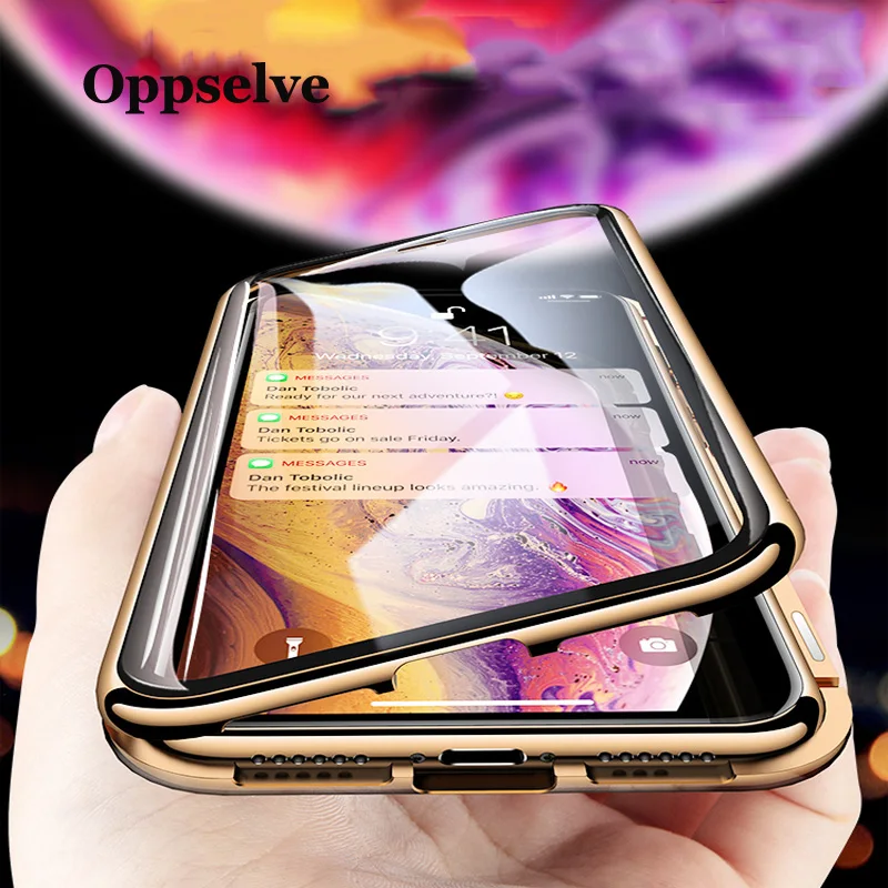 360 Double Sided Glass Magnetic Phone Case For iPhone XR XS Max X Metal Magnet Tempered Glass For iPhone 8 7 6 6S Plus Capinhas
360 Double Sided Glass Magnetic Phone Case For iPhone XR XS Max X Metal Magnet Tempered Glass For iPhone 8 7 6 6S Plus Capinhas