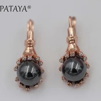 PATAYA New Ear Hook Natural Stone Wrapping Earrings 585 Rose Gold Wedding Jewelry White Natural Zircon Romantic Earrings 17g
PATAYA New Ear Hook Natural Stone Wrapping Earrings 585 Rose Gold Wedding Jewelry White Natural Zircon Romantic Earrings 17g
