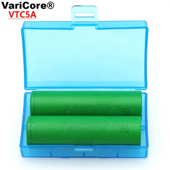 2PCS/lot VariCore VTC5A 2600mAh 18650 Lithium Battery 30A Discharge for Sony US18650VTC5A Electronic Cigarette ues +Storage Box
2PCS/lot VariCore VTC5A 2600mAh 18650 Lithium Battery 30A Discharge for Sony US18650VTC5A Electronic Cigarette ues +Storage Box
