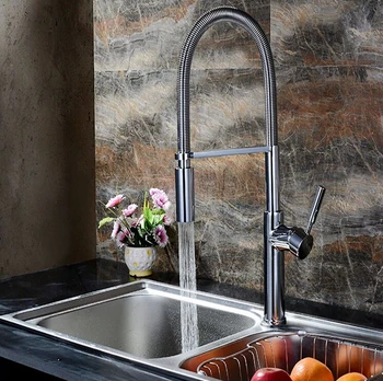 Hot sale top quality Polished chrome Spring spray Kitchen mixer faucet Basin faucet luxury kitchen sink tap accessories
Hot sale top quality Polished chrome Spring spray Kitchen mixer faucet Basin faucet luxury kitchen sink tap accessories