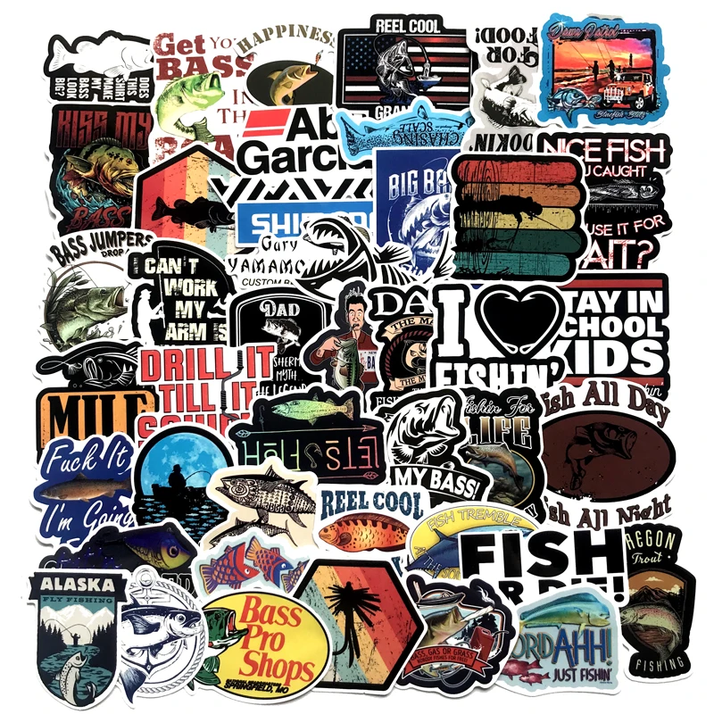 50PCS Funny Fisherman Go Fishing stickers For laptop suitcase Freezer Vinyl Car-styling DIY decoration Decals Car toy Sticker
50PCS Funny Fisherman Go Fishing stickers For laptop suitcase Freezer Vinyl Car-styling DIY decoration Decals Car toy Sticker