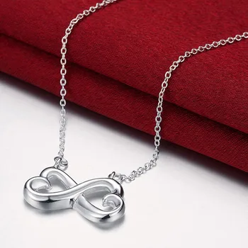 Luxury Brand New 925 Sterling Silver Necklace Infinity Love Heart Chain Necklaces For Woman Fine Jewelry
Luxury Brand New 925 Sterling Silver Necklace Infinity Love Heart Chain Necklaces For Woman Fine Jewelry