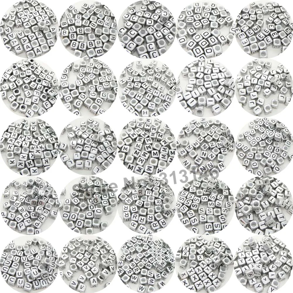 50pcs Silver Alphabet Separate 26 A-Z Letters DIY Loose Beads for Spell Handmade Beading Bracelet Necklace Jewelry Making Craft
50pcs Silver Alphabet Separate 26 A-Z Letters DIY Loose Beads for Spell Handmade Beading Bracelet Necklace Jewelry Making Craft