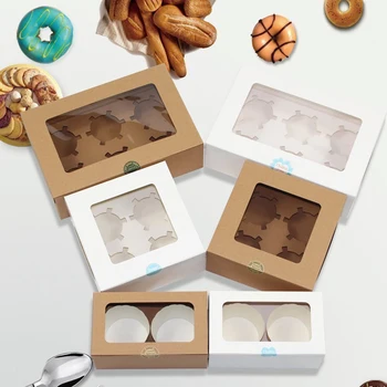 25pcs Baking Storage Boxes Muffin Paper Four Compartment Containers Cupcake Boxes Storage Boexes for Dessert Shop Home Cake
25pcs Baking Storage Boxes Muffin Paper Four Compartment Containers Cupcake Boxes Storage Boexes for Dessert Shop Home Cake