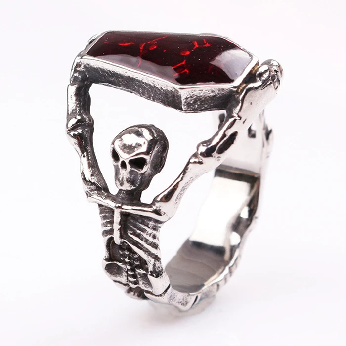 Gothic Antique Silver Color Skull Rings for Women Crystal Vampire Skeleton Charms Rings Men Punk Party Jewelry anillos mujer
Gothic Antique Silver Color Skull Rings for Women Crystal Vampire Skeleton Charms Rings Men Punk Party Jewelry anillos mujer