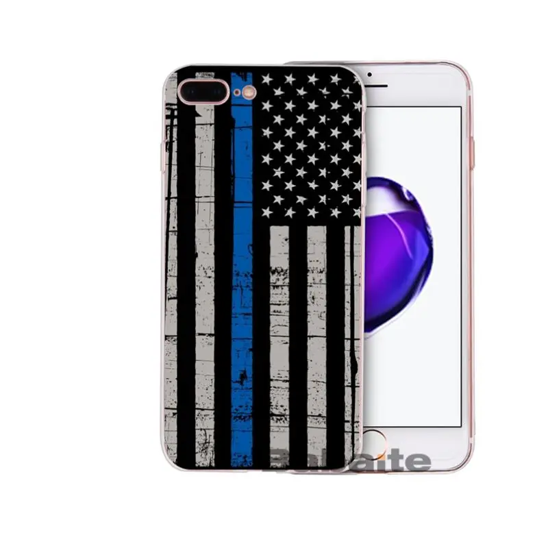 Thin Blue Line American US Flag