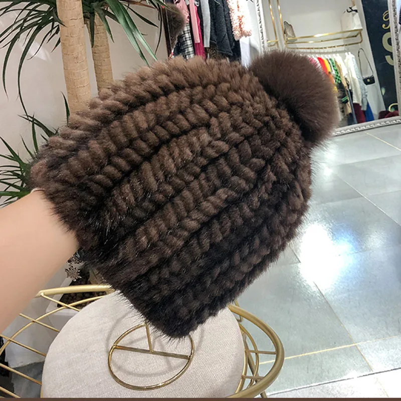 Warm Winter Hats for Women Knit Real Mink Fur Hat Ladies Pom pom Knitted hat Woman Beanie Girls Russia Fur Cap Genuine Mink Cap
Warm Winter Hats for Women Knit Real Mink Fur Hat Ladies Pom pom Knitted hat Woman Beanie Girls Russia Fur Cap Genuine Mink Cap