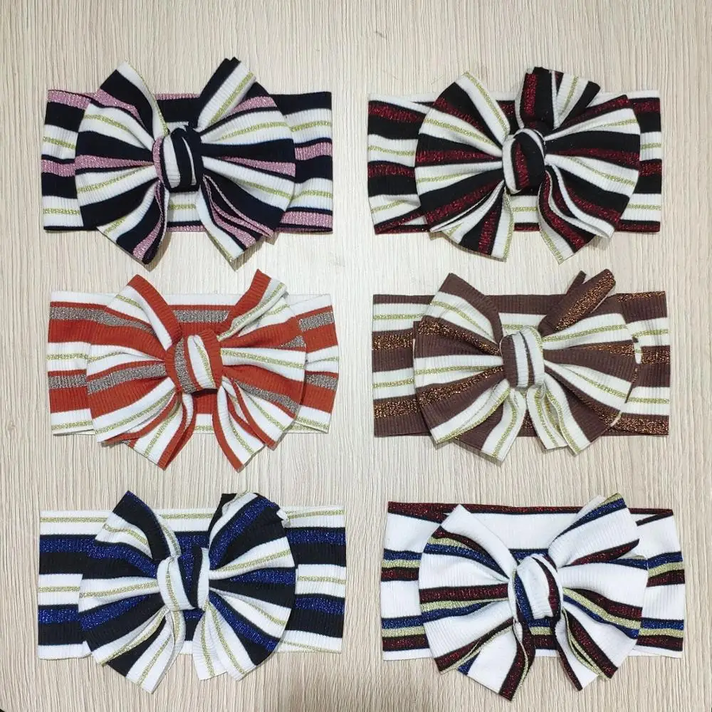2019 Newest Style Striped Hair Bow Headband Head wraps Kids Cotton Bows Turban Headbands for Children Girl's Headwear 24pc/lot
2019 Newest Style Striped Hair Bow Headband Head wraps Kids Cotton Bows Turban Headbands for Children Girl's Headwear 24pc/lot