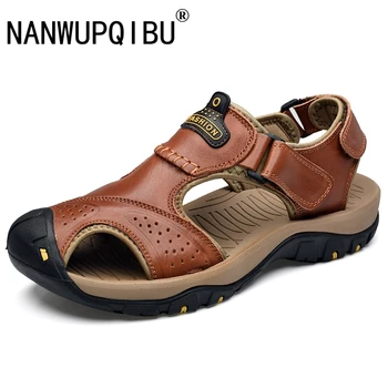 Sandals Men Casual Genuine Leather Men Shoes Beach Comfortable Summer Breathable Outdoor Flat Waterproof Sandalias Easy to wear
Sandals Men Casual Genuine Leather Men Shoes Beach Comfortable Summer Breathable Outdoor Flat Waterproof Sandalias Easy to wear