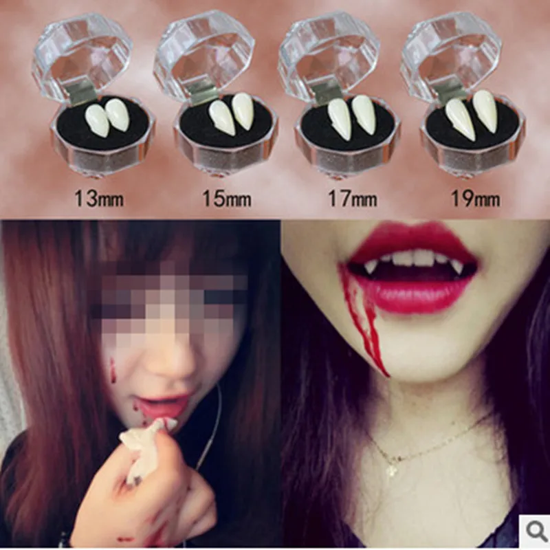 

5 Styles Horrific Fun Clown Dress Vampire Teeth Halloween Party Dentures Props Zombie Devil Fangs Tooth With Dental Gum