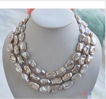 Free shipping@@@@@ P4238 3row 20mm LAVENDER BAROQUE KESHI REBORN biwa PEARL NECKLACE
Free shipping@@@@@ P4238 3row 20mm LAVENDER BAROQUE KESHI REBORN biwa PEARL NECKLACE