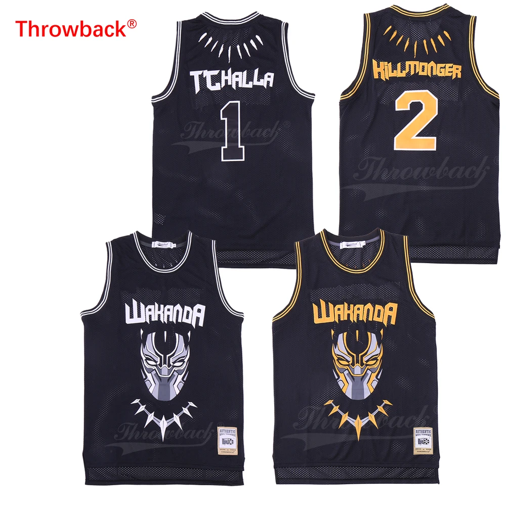 Throwback Jersey Black Panther Wakanda T'CHALLA KILLMONGER Movie Basketball Jersey Embroidery Stitched
Throwback Jersey Black Panther Wakanda T'CHALLA KILLMONGER Movie Basketball Jersey Embroidery Stitched