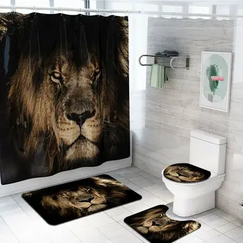 Bathroom Non-Slip Toilet Lid Seat Cover Bath Mat Pedestal Rug Shower Curtain Set
Bathroom Non-Slip Toilet Lid Seat Cover Bath Mat Pedestal Rug Shower Curtain Set
