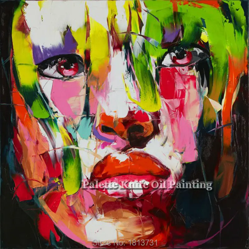 Hand painted Francoise Nielly Palette knife portrait Face Oil painting Character figure canva wall Art picture for living room28
Hand painted Francoise Nielly Palette knife portrait Face Oil painting Character figure canva wall Art picture for living room28
