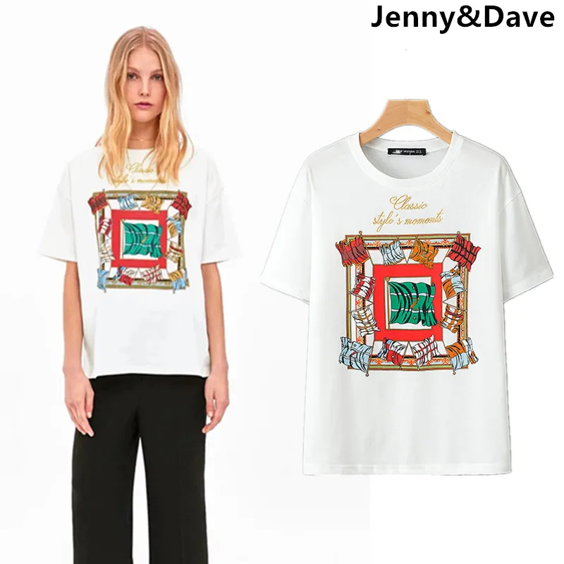 Jenny&Dave 2019 t-shirt women england style print regular none o-neck t shirt women tops plus size 0516
Jenny&Dave 2019 t-shirt women england style print regular none o-neck t shirt women tops plus size 0516