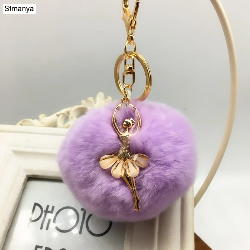 Dance girl Pendants Key Chain 8cm Rex rabbit Fur Pompom Car Key Ring Fashion Bag Charms Accessories phone shell pendant K1659
Dance girl Pendants Key Chain 8cm Rex rabbit Fur Pompom Car Key Ring Fashion Bag Charms Accessories phone shell pendant K1659