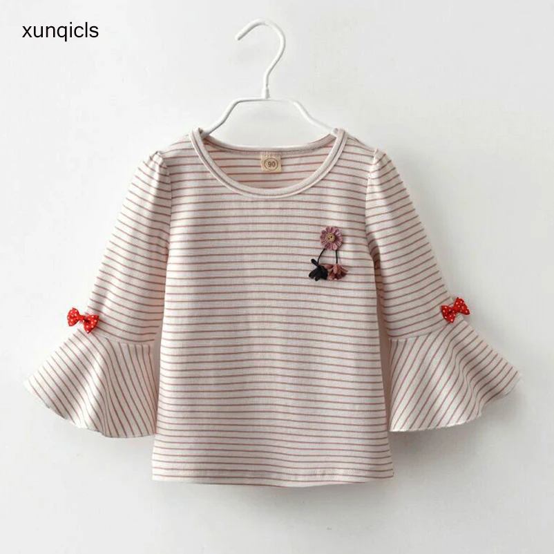 Baby Girls Striped T - Shirt Children Girl Flared Long Sleeve Tops Tee Kids Clothes Outwear Clothing Spring Fall
Baby Girls Striped T - Shirt Children Girl Flared Long Sleeve Tops Tee Kids Clothes Outwear Clothing Spring Fall