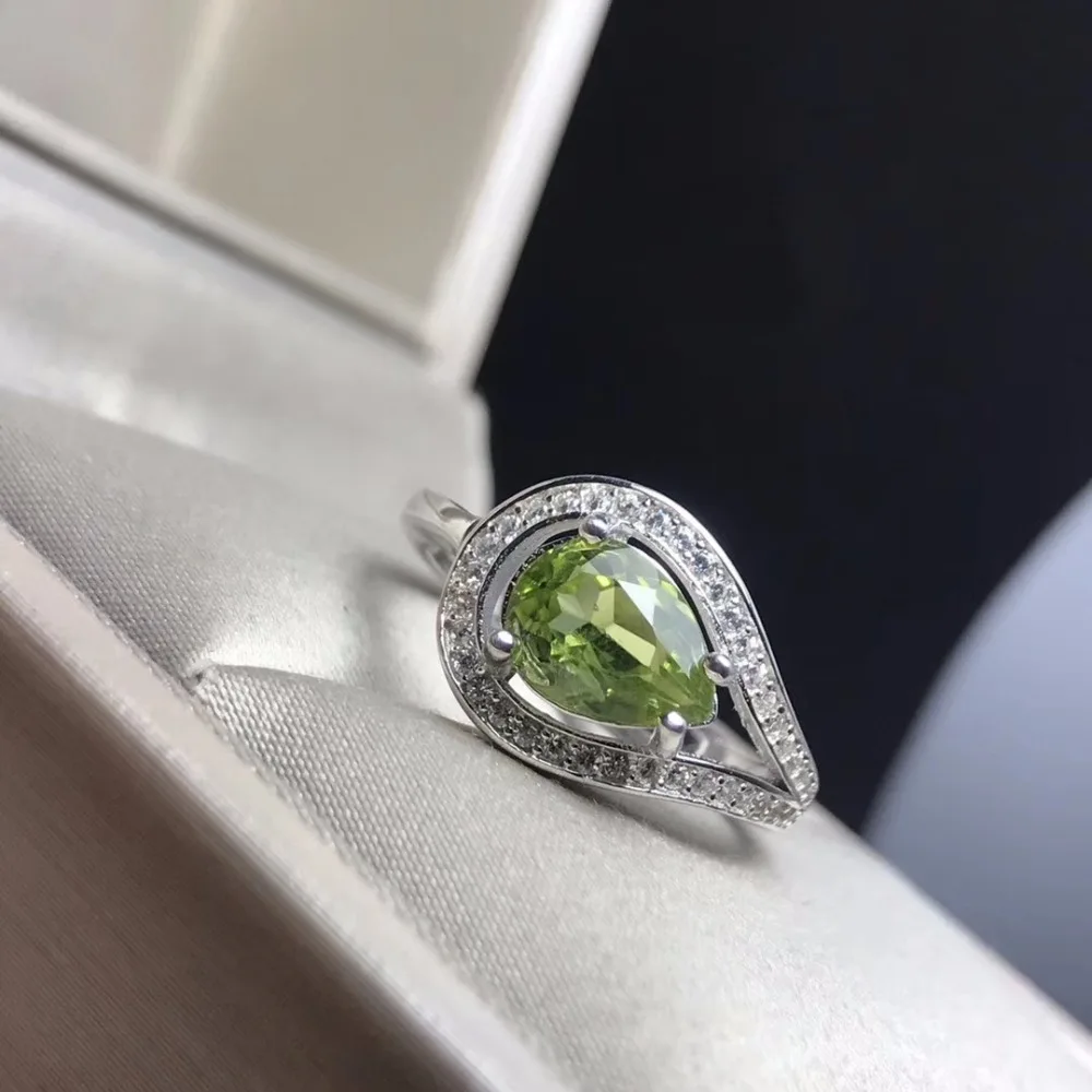 US STOCK Uloveido Natural Peridot Ring for Women, 925 Sterling Silver Wedding Jewelry, 6*8mm Gemstone with Velvet Box FJ234 US STOCK Uloveido Natural Peridot Ring for Women, 925 Sterling Silver Wedding Jewelry, 6*8mm Gemstone with Velvet Box FJ234