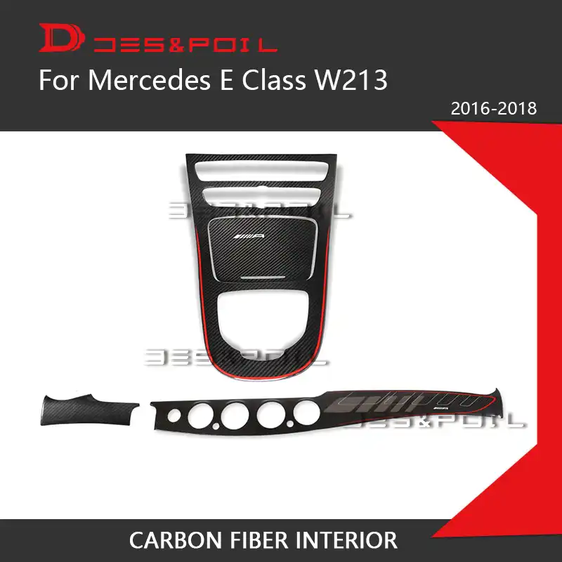 100 Real Carbon Fiber Interior Dashboard Trim For Mercedes Benz E Class W213 C213 Coupe Sedan 2016 2018 E300 E63 E350 E320 E400