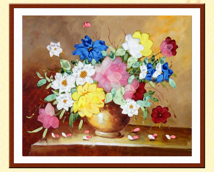 Needlework,DIY Ribbon Cross stitch Set for Embroidery kit,oil floral flower tree ribbon Cross-Stitch Counted Paint wall decor 
Needlework,DIY Ribbon Cross stitch Set for Embroidery kit,oil floral flower tree ribbon Cross-Stitch Counted Paint wall decor