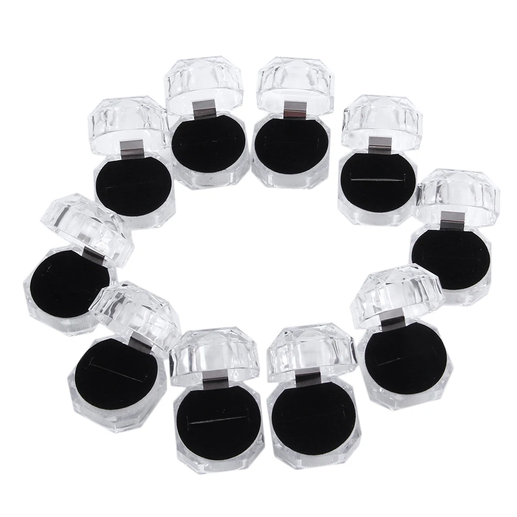 10pcs/pack Clear Acrylic Crystal Ring Earrings Display Boxes Storage Organizer Package Case Transparent Jewelry Box
10pcs/pack Clear Acrylic Crystal Ring Earrings Display Boxes Storage Organizer Package Case Transparent Jewelry Box