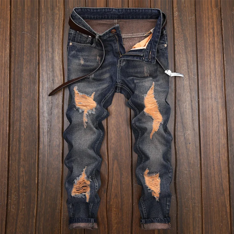 Men 's Ripped Skinny Biker Jeans Destroyed Frayed Slim Fit Denim Pants Fashion New Ripped Black Jeans Denim Trousers Pants
Men 's Ripped Skinny Biker Jeans Destroyed Frayed Slim Fit Denim Pants Fashion New Ripped Black Jeans Denim Trousers Pants
