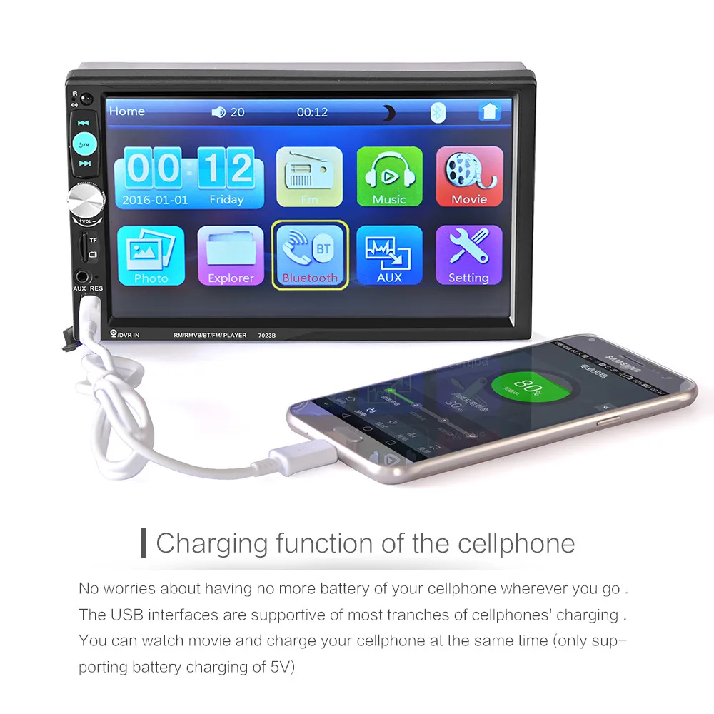 Universele 7" Inch LCD 2 DIN HD Car Radio MP5 Player In-Dash Touch Screen Bluetooth HD Rear View Camera Car Stereo FM
Universele 7" Inch LCD 2 DIN HD Car Radio MP5 Player In-Dash Touch Screen Bluetooth HD Rear View Camera Car Stereo FM