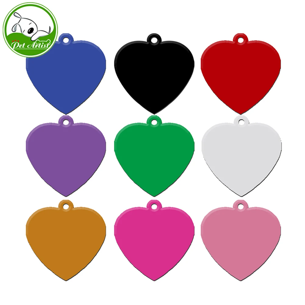 20pcs/lot Aluminum Personalized Engraving Pet ID Dog Tags Identification Custom Name Address Phone Number Heart Shape
20pcs/lot Aluminum Personalized Engraving Pet ID Dog Tags Identification Custom Name Address Phone Number Heart Shape