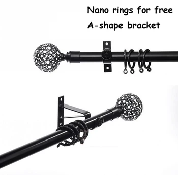 High quality good loading capacity 22mm(7/8inch) diameter Single curtain rod set+paint steel ball hollow finial+metal brackets 
High quality good loading capacity 22mm(7/8inch) diameter Single curtain rod set+paint steel ball hollow finial+metal brackets