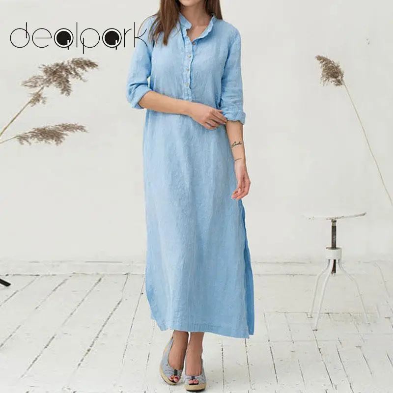 Women Vintage Maxi Dress Robe Casual Long Dress Long Sleeves Side Pockets 3XL 4XL 5XL Plus Size Long Gowns Cotton Shirt Dress
Women Vintage Maxi Dress Robe Casual Long Dress Long Sleeves Side Pockets 3XL 4XL 5XL Plus Size Long Gowns Cotton Shirt Dress