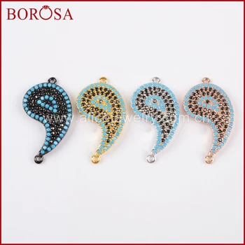 BOROSA CZ Micro Pave Taiji Connectors, Drusy CZ Pave Colorful Zircons Fashion Connector Double Bails for Bracelet Jewelry WX664
BOROSA CZ Micro Pave Taiji Connectors, Drusy CZ Pave Colorful Zircons Fashion Connector Double Bails for Bracelet Jewelry WX664