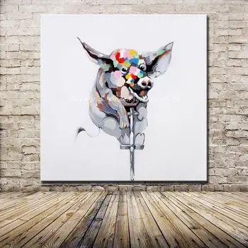 Mintura Handmade Modern Abstract Colorful Lovely Animal Acrobatics Pig Oil Painting On Canvas Wall Art For Children's Decoration
Mintura Handmade Modern Abstract Colorful Lovely Animal Acrobatics Pig Oil Painting On Canvas Wall Art For Children's Decoration