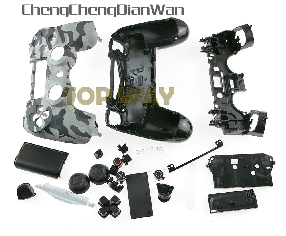 Camouflage full housing shell case With Full Small Keys Conductive Parts For PS4 wireless Controller
Camouflage full housing shell case With Full Small Keys Conductive Parts For PS4 wireless Controller