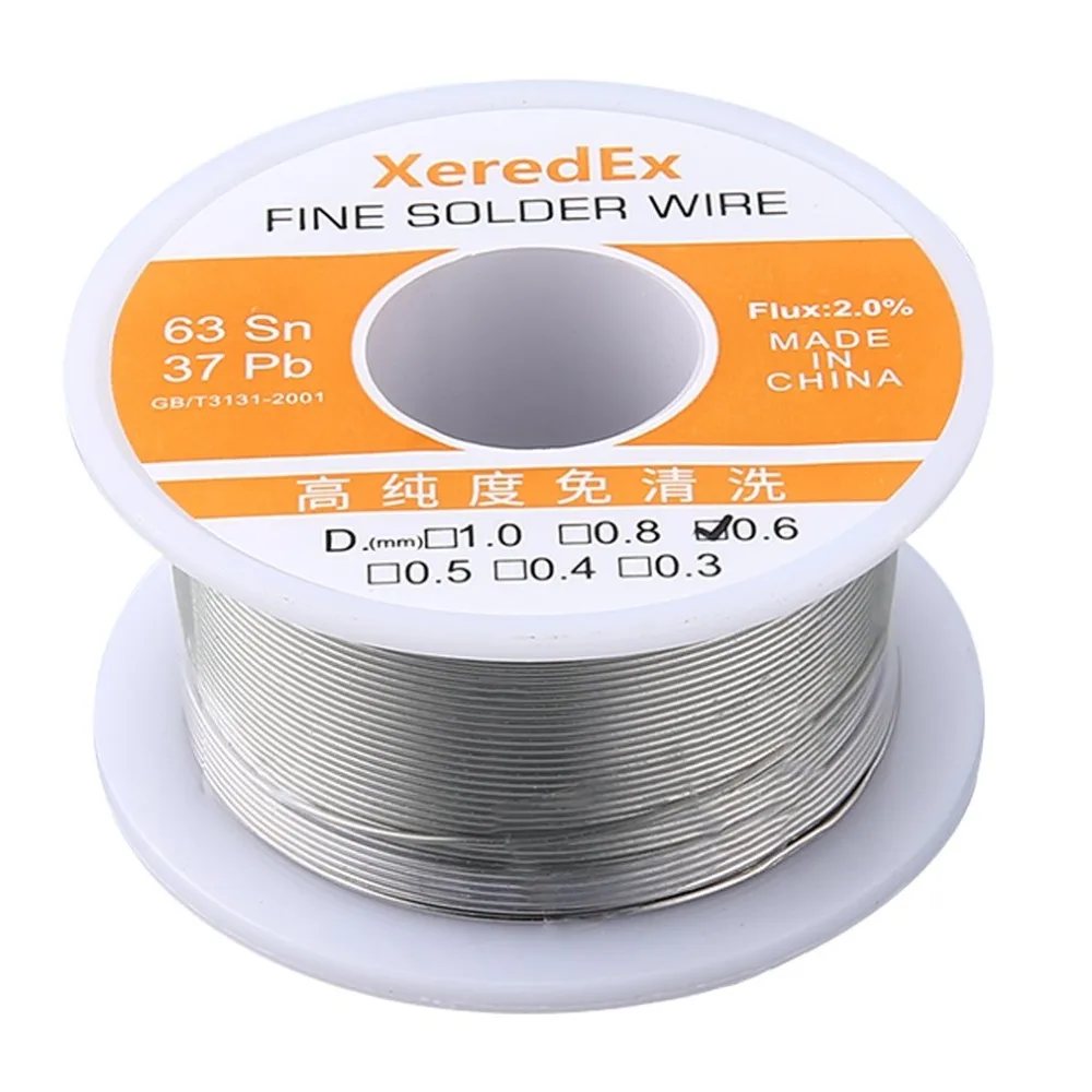 XeredEx 0.6mm/1.0mm 2% Flux Tin Lead Rosin Roll Core Silver Solder Wire Welding Soldering Repair Tool Reel Melt Kit 63% Sn Hot
XeredEx 0.6mm/1.0mm 2% Flux Tin Lead Rosin Roll Core Silver Solder Wire Welding Soldering Repair Tool Reel Melt Kit 63% Sn Hot