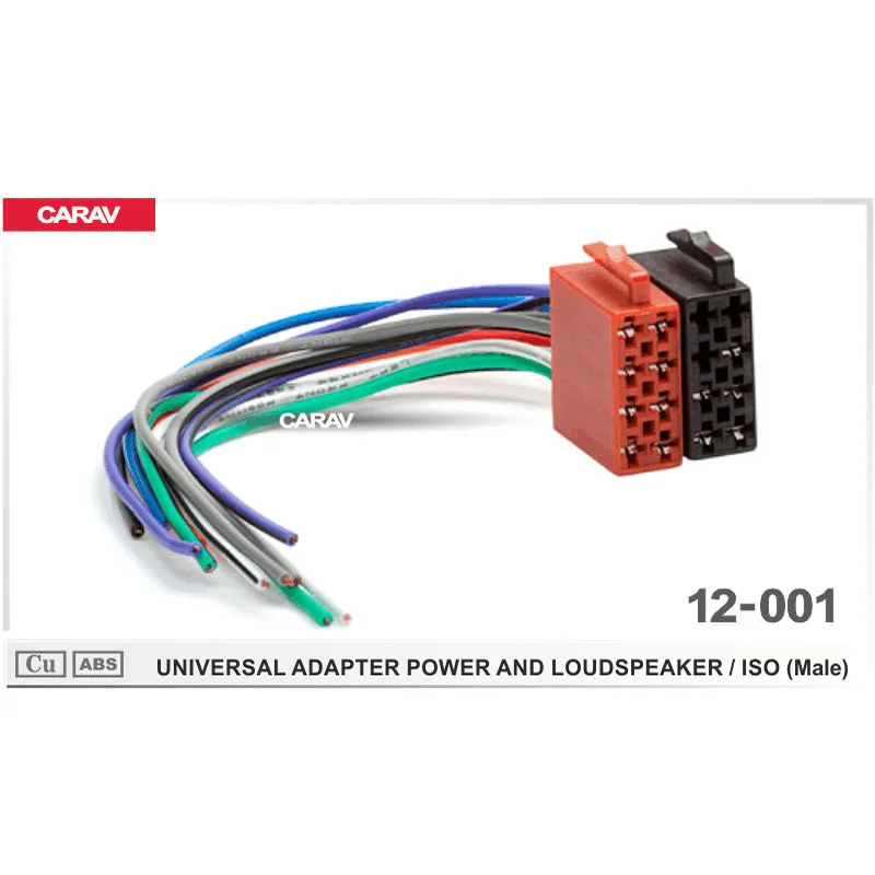 CARAV 12-001 ISO Radio Adapter for ISO (Male) / UNIVERSAL ADAPTER POWER AND LOUDSPEAKER
CARAV 12-001 ISO Radio Adapter for ISO (Male) / UNIVERSAL ADAPTER POWER AND LOUDSPEAKER