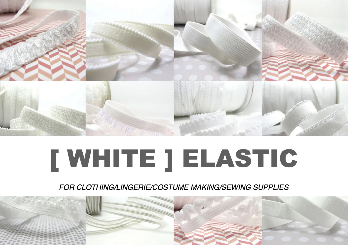 8 Yards WHITE Color Decorative Pattern Lingerie Elastic|Headband Elastic|Skinny Elastic|Narrow Stretch Lace|Bra Strap
8 Yards WHITE Color Decorative Pattern Lingerie Elastic|Headband Elastic|Skinny Elastic|Narrow Stretch Lace|Bra Strap