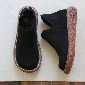 Leather Women Chelsea Casual Flats Boots Comfortable Flat Breathable Zippers Leather Women Shoes Ankle Boots 
Leather Women Chelsea Casual Flats Boots Comfortable Flat Breathable Zippers Leather Women Shoes Ankle Boots