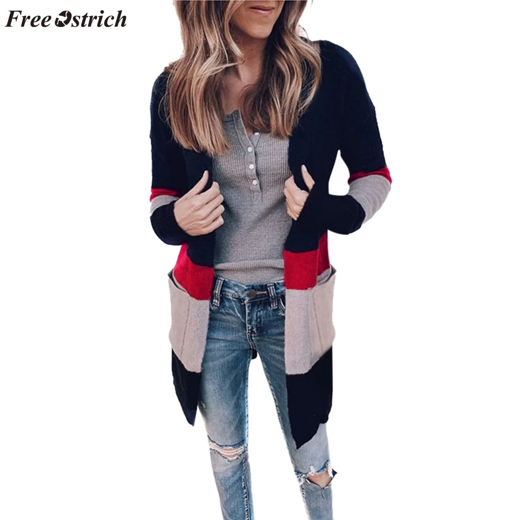 FREE OSTRICH New stitching contrast color pocket long cardigan sweater jacket contrast color jacket regular sleeve trend T-shirt
FREE OSTRICH New stitching contrast color pocket long cardigan sweater jacket contrast color jacket regular sleeve trend T-shirt