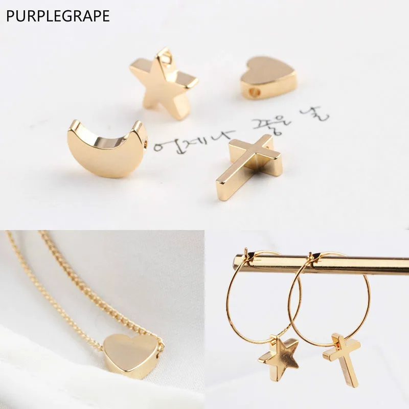 PURPLEGRAPE Jewelry Accessories Copper Plated 18K Real Gold Color DIY Handmade Earrings Necklace Pendant Pendant 10pcs
PURPLEGRAPE Jewelry Accessories Copper Plated 18K Real Gold Color DIY Handmade Earrings Necklace Pendant Pendant 10pcs