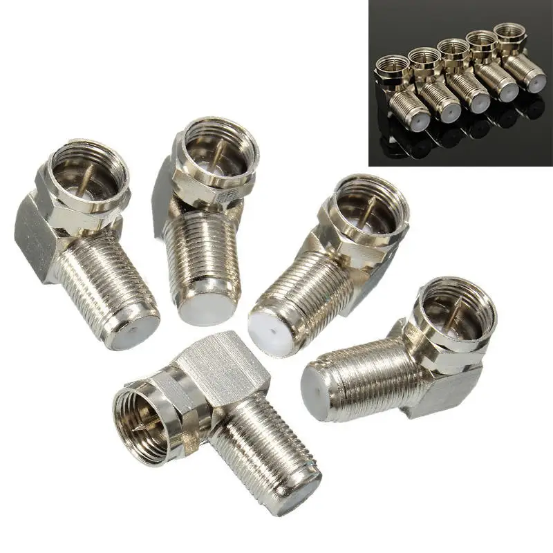 5pcs 90 Degree Right Angle F Male To F Female Adapter Professional Connector Coaxial Cable Supports RG6 RG59 Mayitr
5pcs 90 Degree Right Angle F Male To F Female Adapter Professional Connector Coaxial Cable Supports RG6 RG59 Mayitr