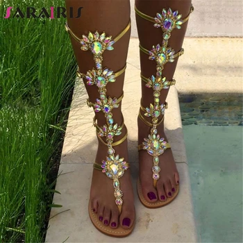 SARAIRIS Luxury Large Size 47 Customized Leisure Best Quality Women Shoes Woman Summer Csystals Flat Gladiator Sandals
SARAIRIS Luxury Large Size 47 Customized Leisure Best Quality Women Shoes Woman Summer Csystals Flat Gladiator Sandals