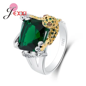 Animals Design Bague For Man/Femme 925 Sterling Silver Rings Green Crystals Gold Frog Women Party Drop Shipping
Animals Design Bague For Man/Femme 925 Sterling Silver Rings Green Crystals Gold Frog Women Party Drop Shipping