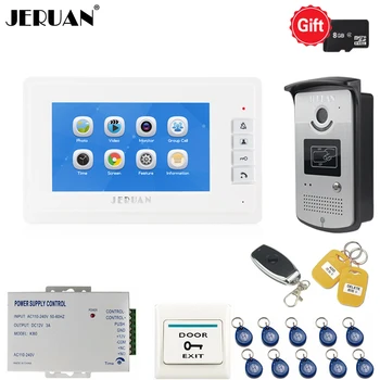 JERUAN New 7 inch LCD Video Intercom Door phone intercom system kit Voice/Video Recording Monitor + RFID Access control Camera
JERUAN New 7 inch LCD Video Intercom Door phone intercom system kit Voice/Video Recording Monitor + RFID Access control Camera