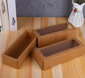 Kraft paper Cookie cake Packaging Box with plastic pvc window for Candy Biscuit Chocolate Paper Carton cardboard gift box SN168
Kraft paper Cookie cake Packaging Box with plastic pvc window for Candy Biscuit Chocolate Paper Carton cardboard gift box SN168