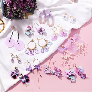Korean Fashion Flowers Tassel Drop Earrings for Women Cute Fairy Dream Purple Sequin Dangle Earrings Jewelry
Korean Fashion Flowers Tassel Drop Earrings for Women Cute Fairy Dream Purple Sequin Dangle Earrings Jewelry